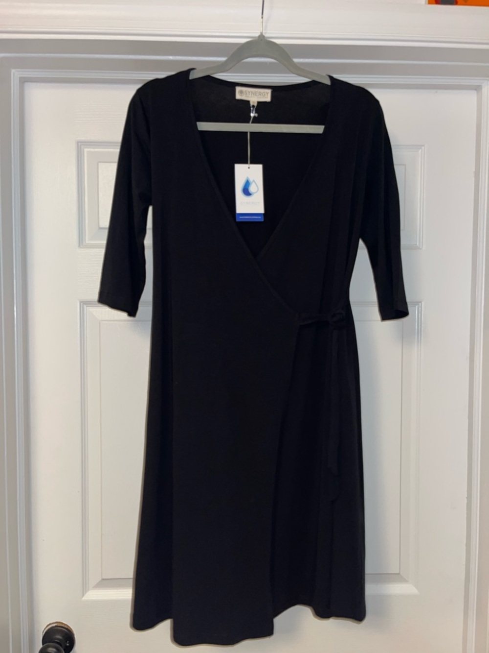 Synergy Organic Clothing Black Wrap Dress